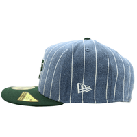 Oakland Athletics Parallel A - Frame 59Fifty Fitted Hat in blue denim and green - New Era - State Of Flux