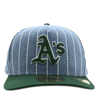 Oakland Athletics Parallel A - Frame 59Fifty Fitted Hat in blue denim and green - New Era - State Of Flux