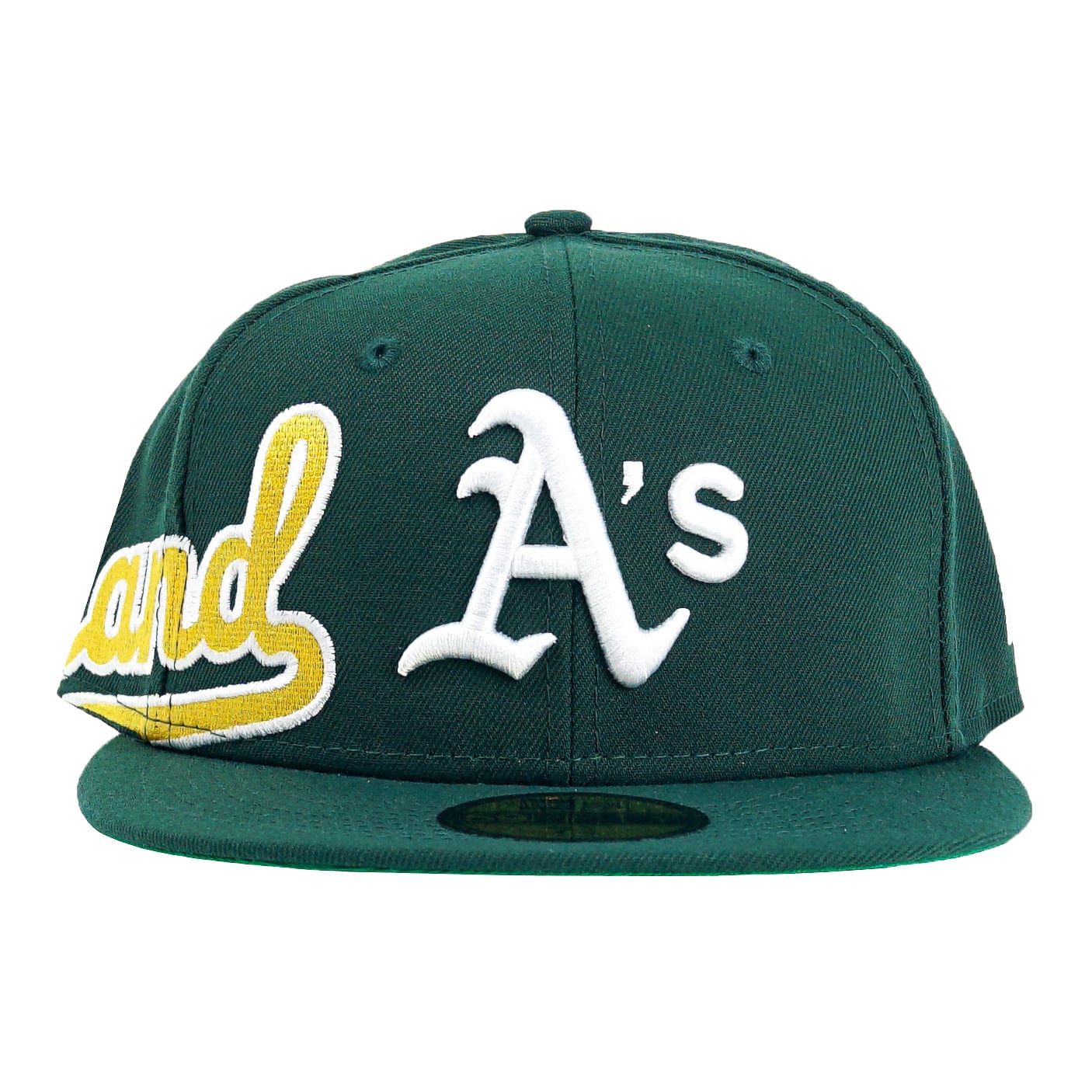 Oakland Athletics Sidesplit 59Fifty Fitted Hat in green