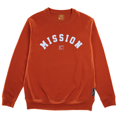 OG Mission Crewneck in clay and white