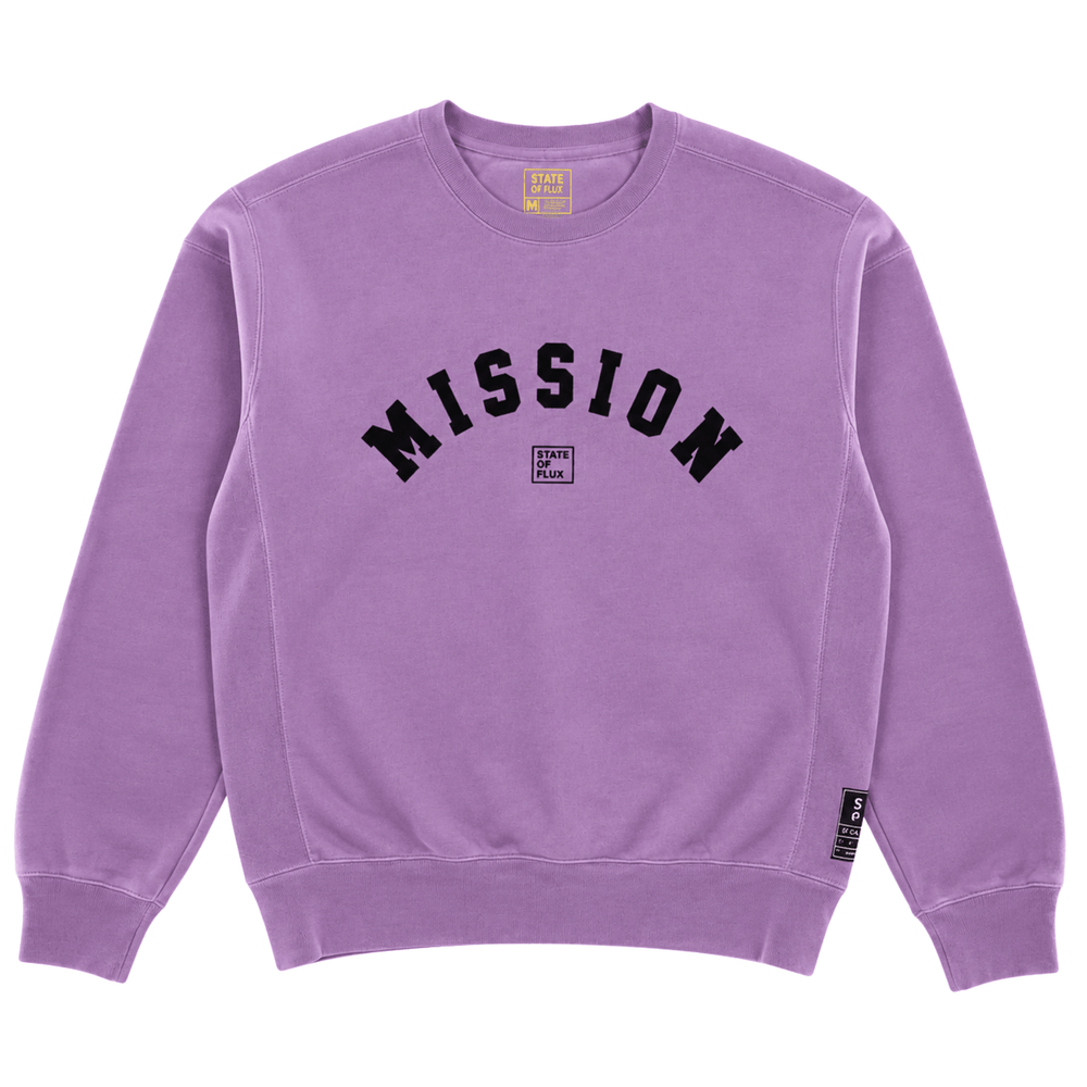 OG Mission Crewneck in lilac and black