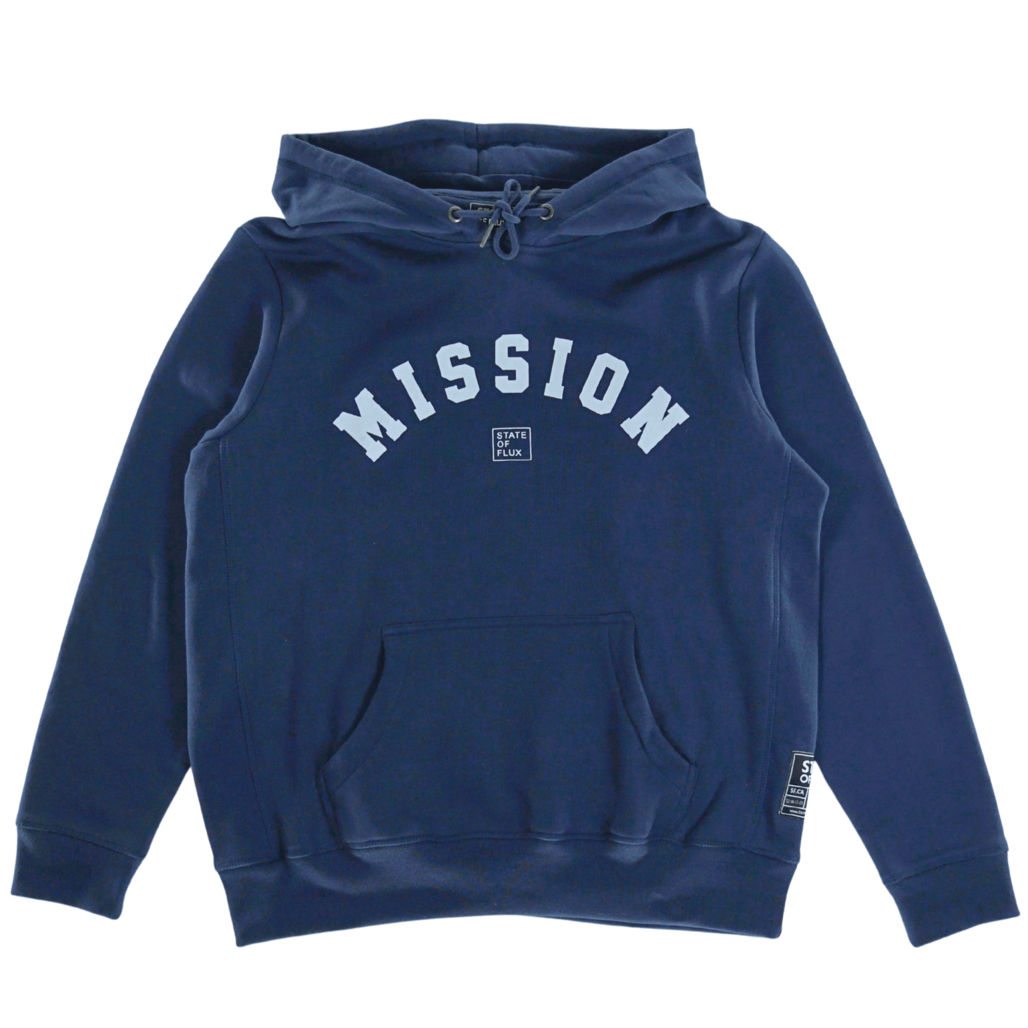 OG Mission Hoodie in marine blue and white - State Of Flux - State Of Flux