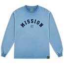 OG Mission Long-sleeve Tee in blue stone wash and dark blue - State Of Flux - State Of Flux