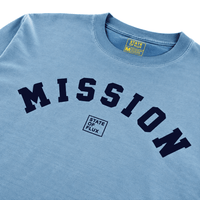 OG Mission Long-sleeve Tee in blue stone wash and dark blue - State Of Flux - State Of Flux