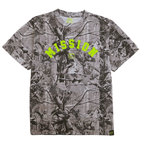 OG Mission Tee in grey faded tree camo