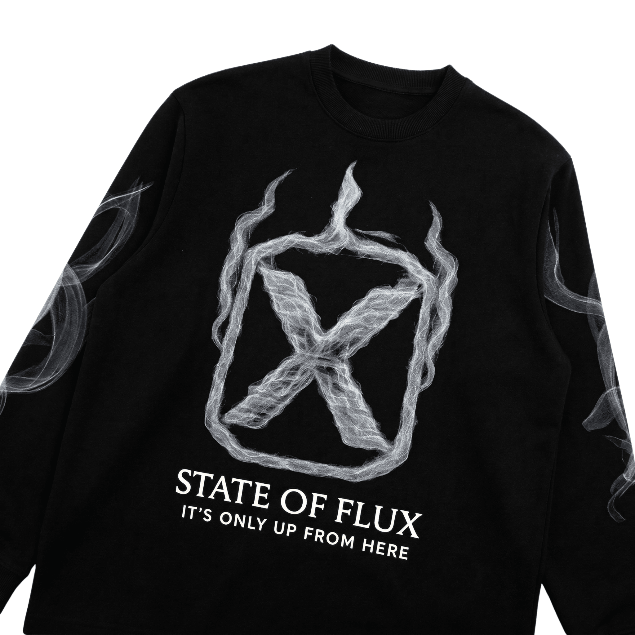 Only Up From Here Crewneck in black - State Of Flux - State Of Flux