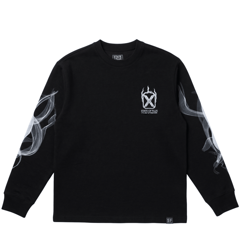 Only Up From Here Crewneck in black