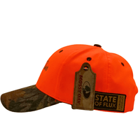 Peep Game Hat in safety orange and mossy oak - State Of Flux - State Of Flux