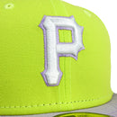 Pittsburgh Pirates 2 - Tone Colorpack 59Fifty Fitted Hat in neon yellow and lavender - New Era - State Of Flux