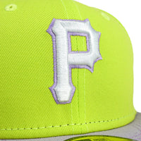 Pittsburgh Pirates 2 - Tone Colorpack 59Fifty Fitted Hat in neon yellow and lavender - New Era - State Of Flux