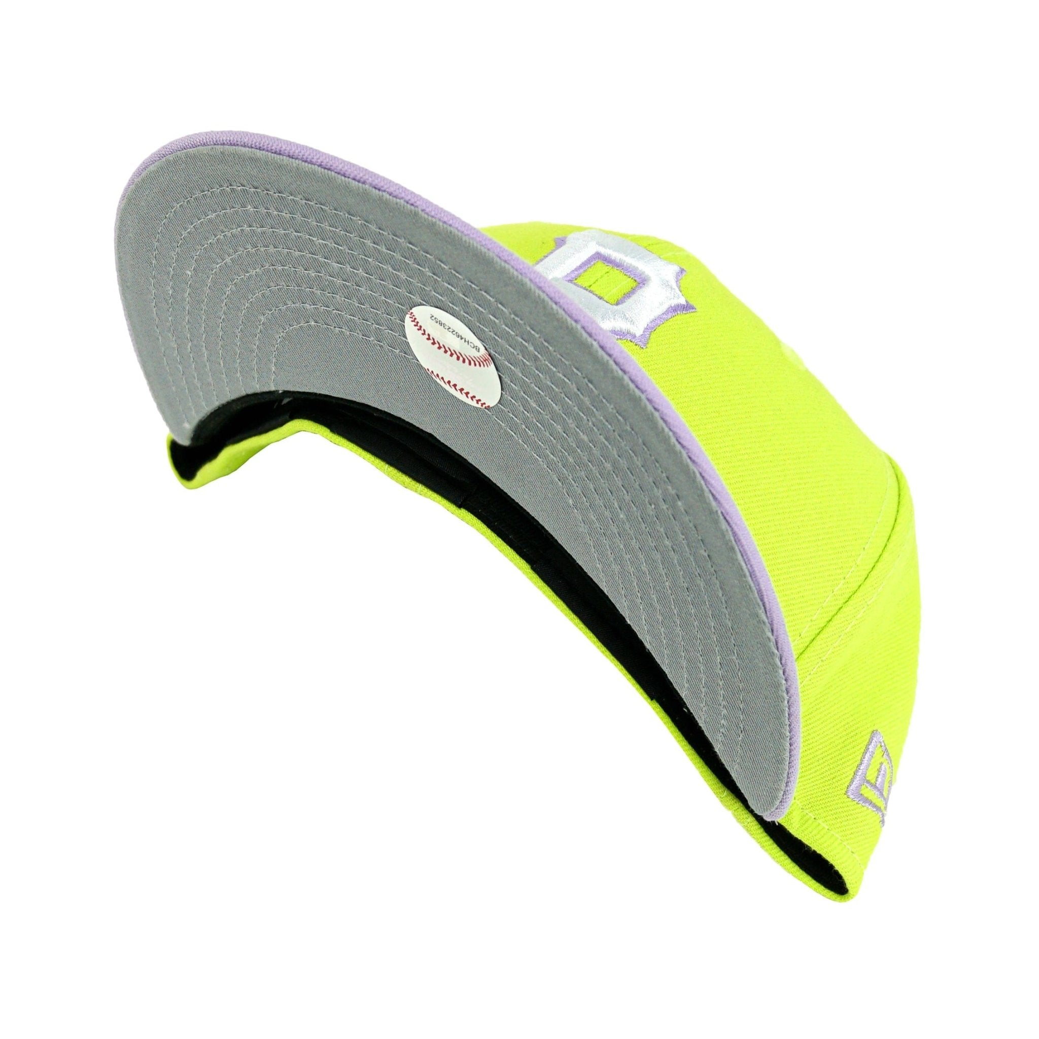 Pittsburgh Pirates 2-Tone Colorpack 59Fifty Fitted Hat in neon yellow and lavender - New Era - State Of Flux