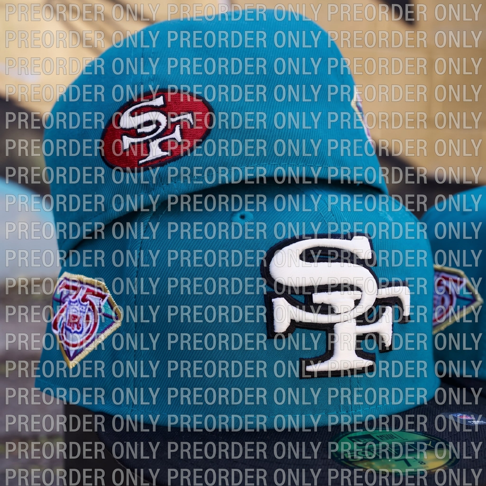 **PREORDER ONLY** San Francisco 49ers Aqua 2.0 59Fifty Fitted Hat in aqua and black - New Era - State Of Flux
