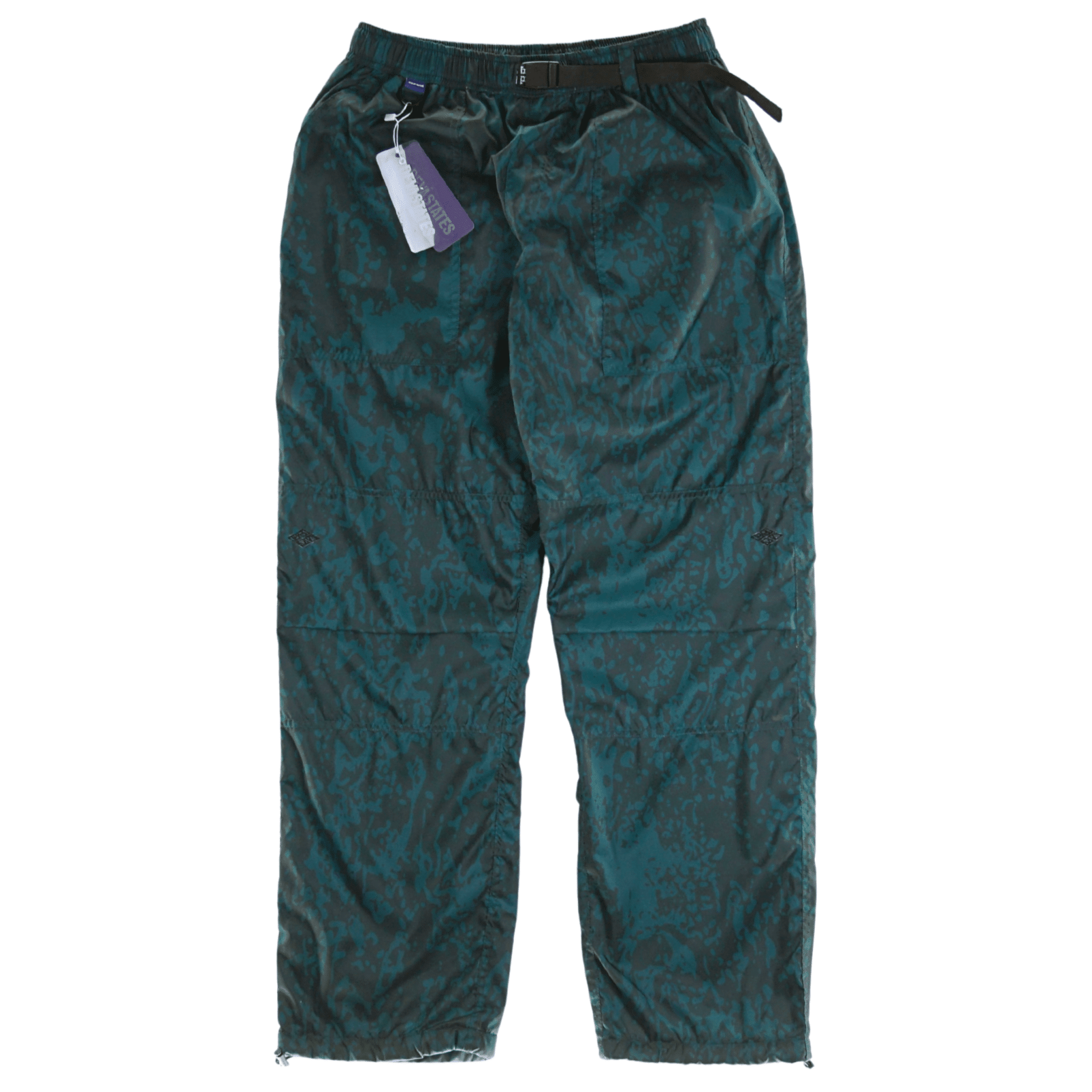 Printed Nylon Trekker Pants in green