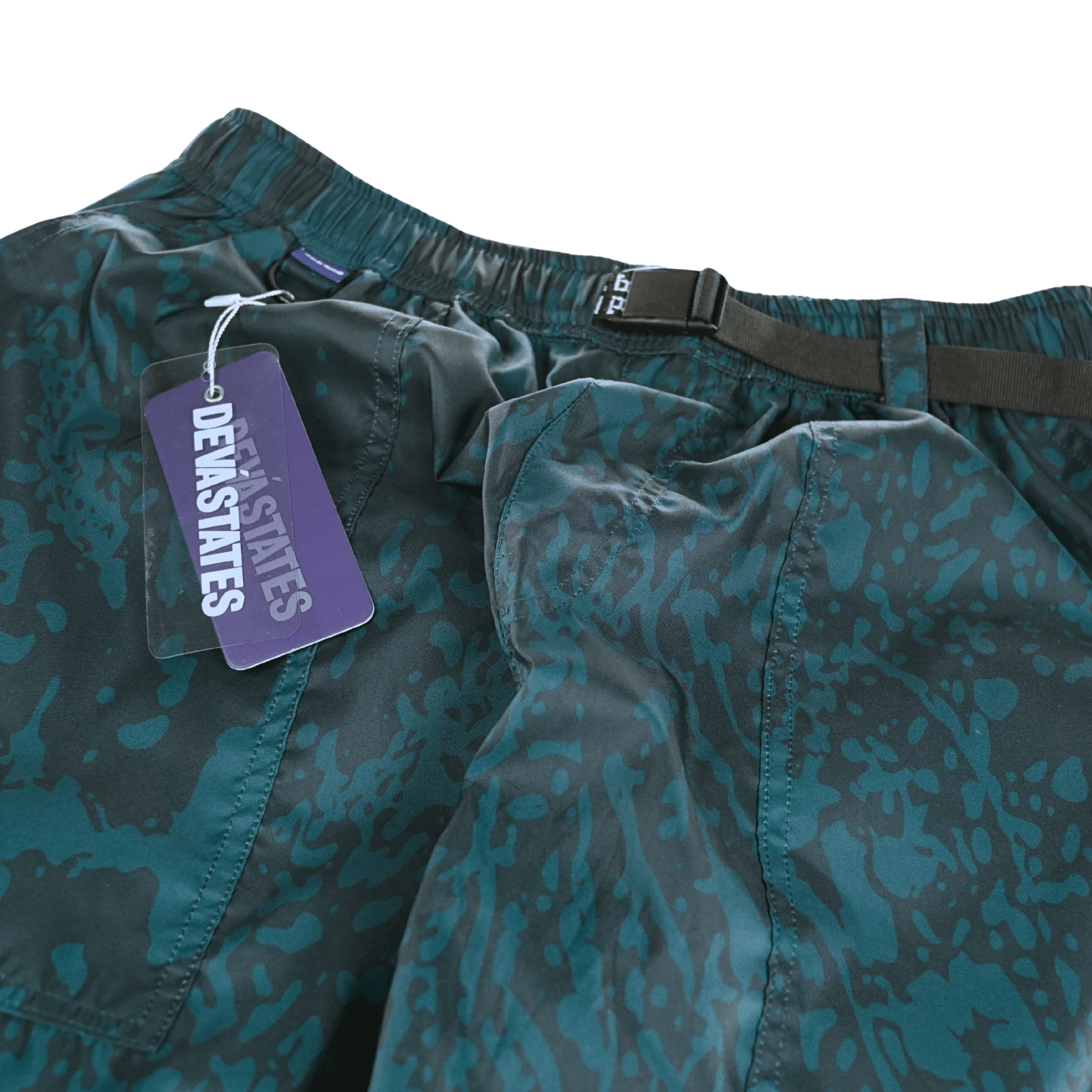 Printed Nylon Trekker Pants in green