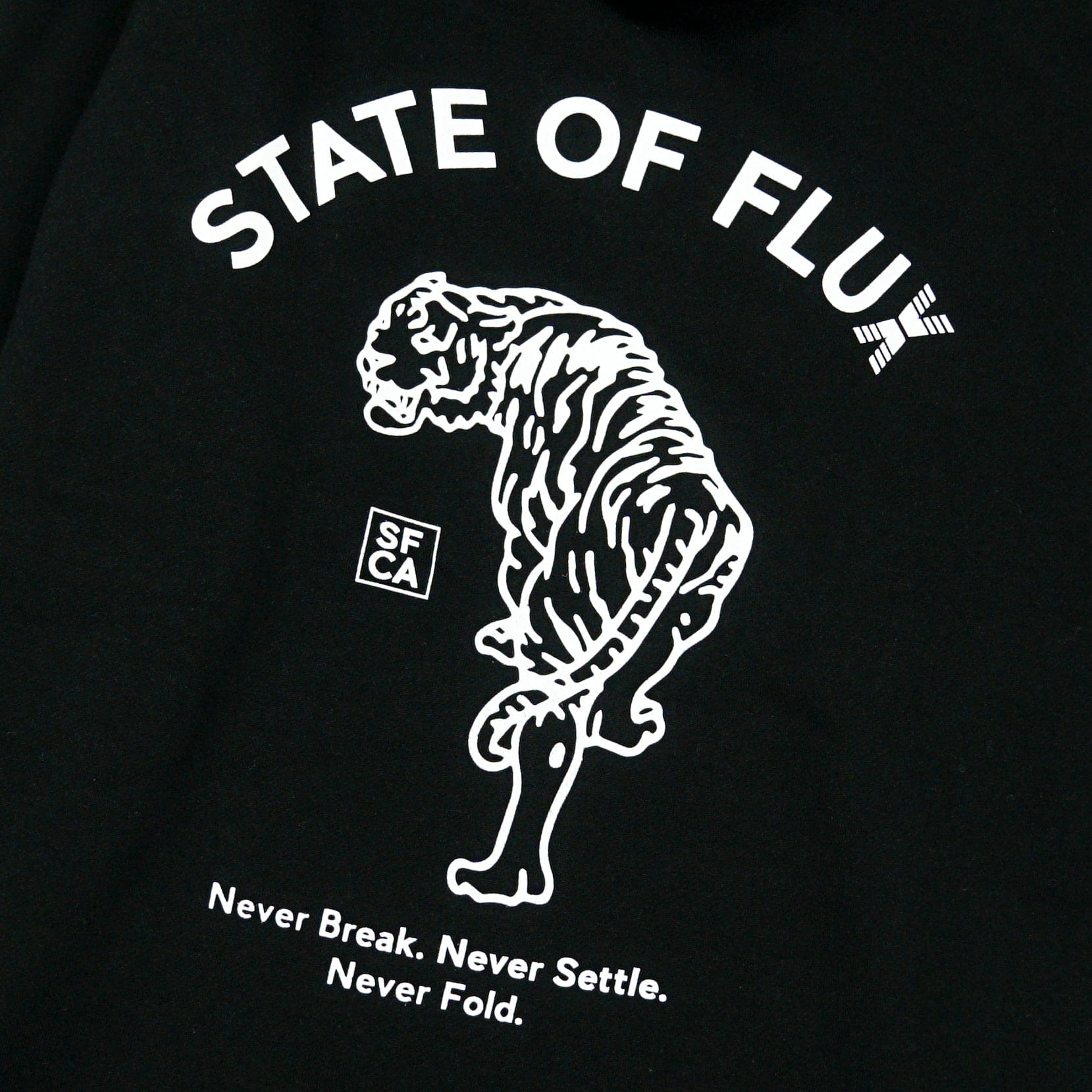 Prowler Hoodie in black and white - State Of Flux - State Of Flux
