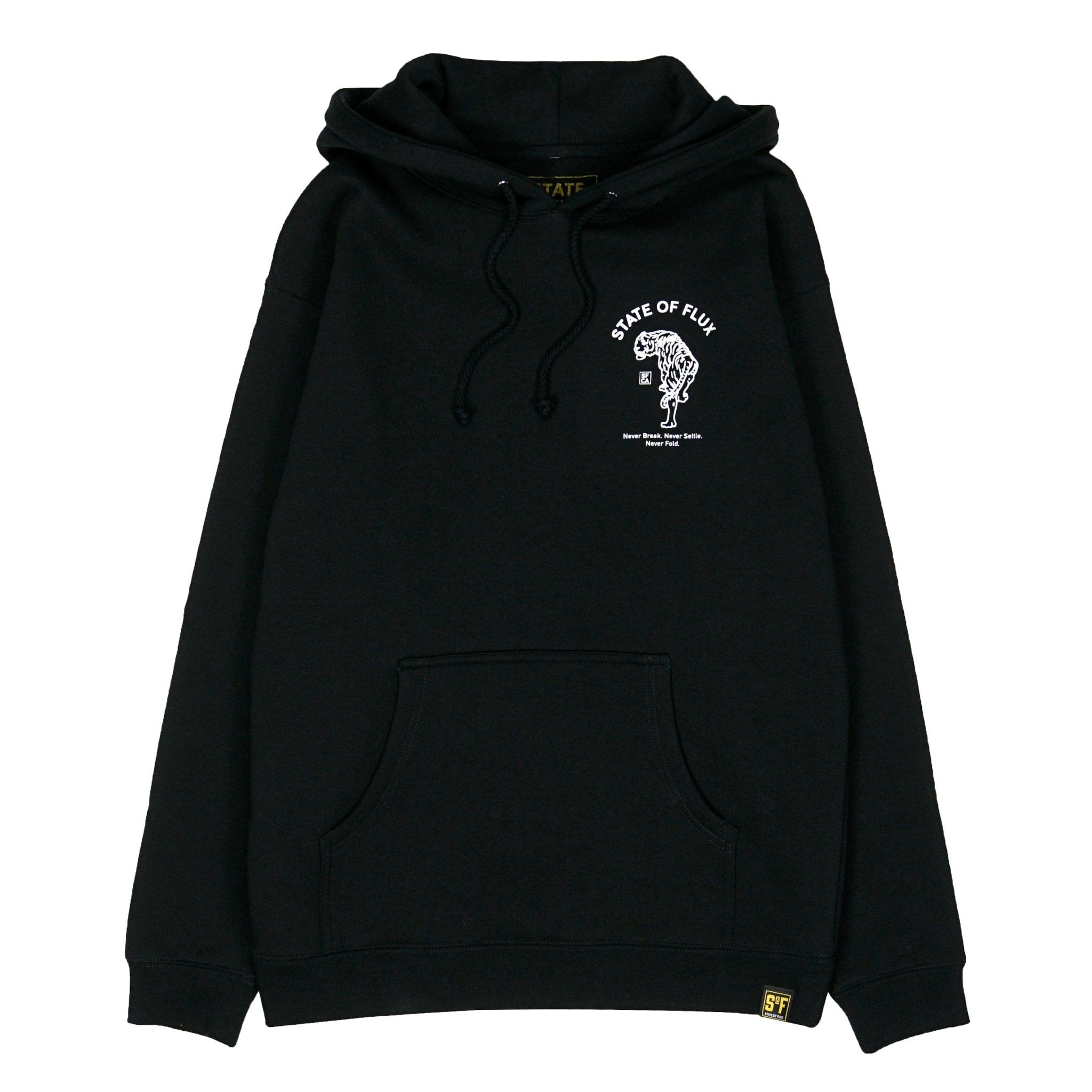 Prowler Hoodie in black and white - State Of Flux - State Of Flux