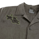Prowler Linen Short - sleeve Button - up in charcoal - State Of Flux - State Of Flux