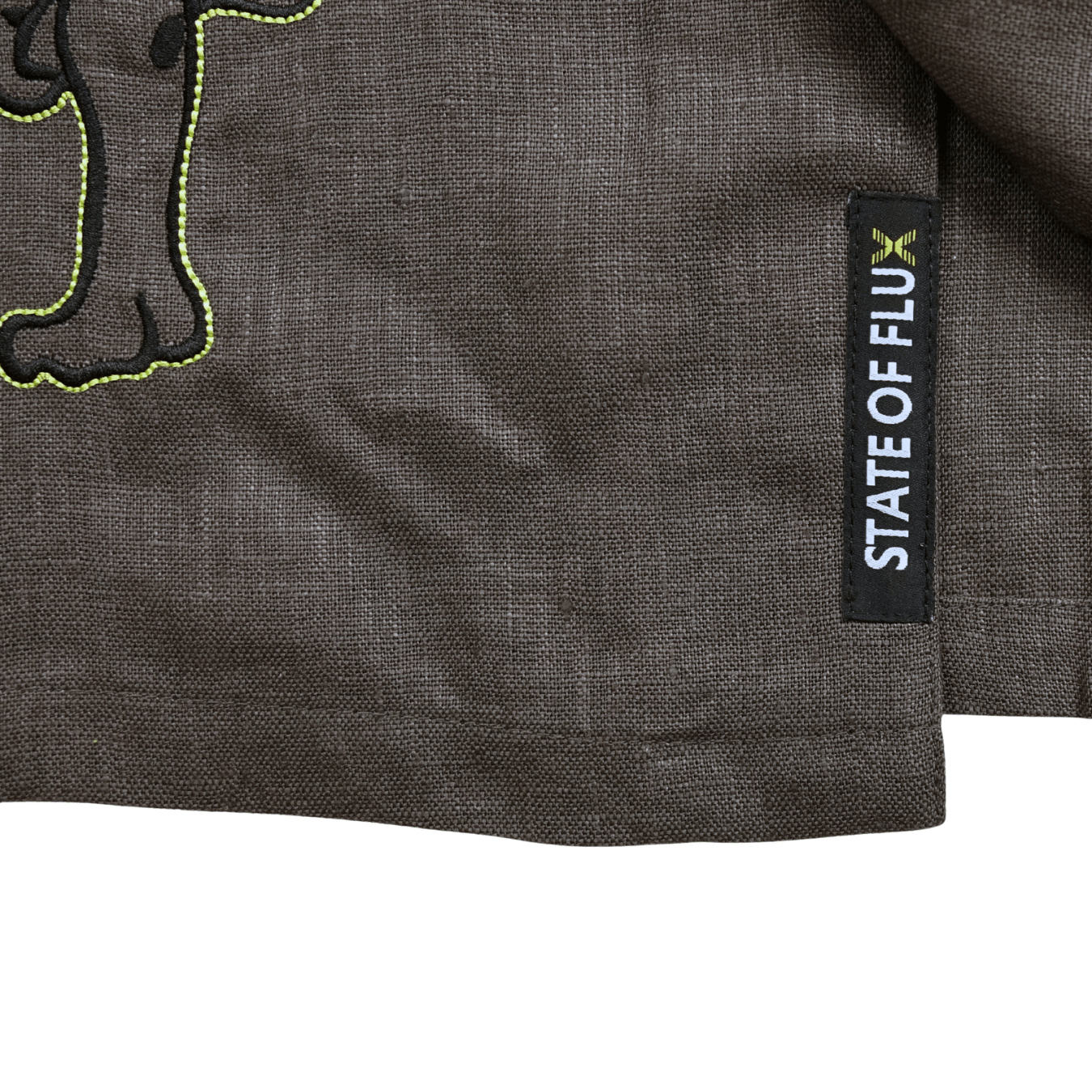 Prowler Linen Short - sleeve Button - up in charcoal - State Of Flux - State Of Flux