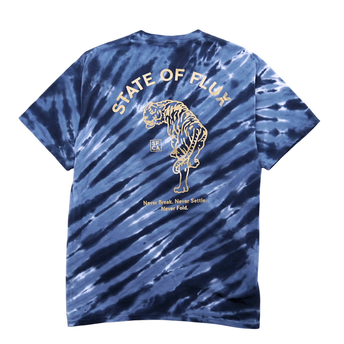 Prowler Tee in black tiger tie - dye - State Of Flux - State Of Flux
