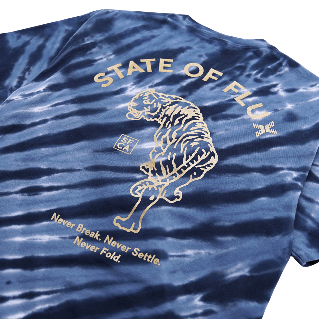 Prowler Tee in black tiger tie - dye - State Of Flux - State Of Flux