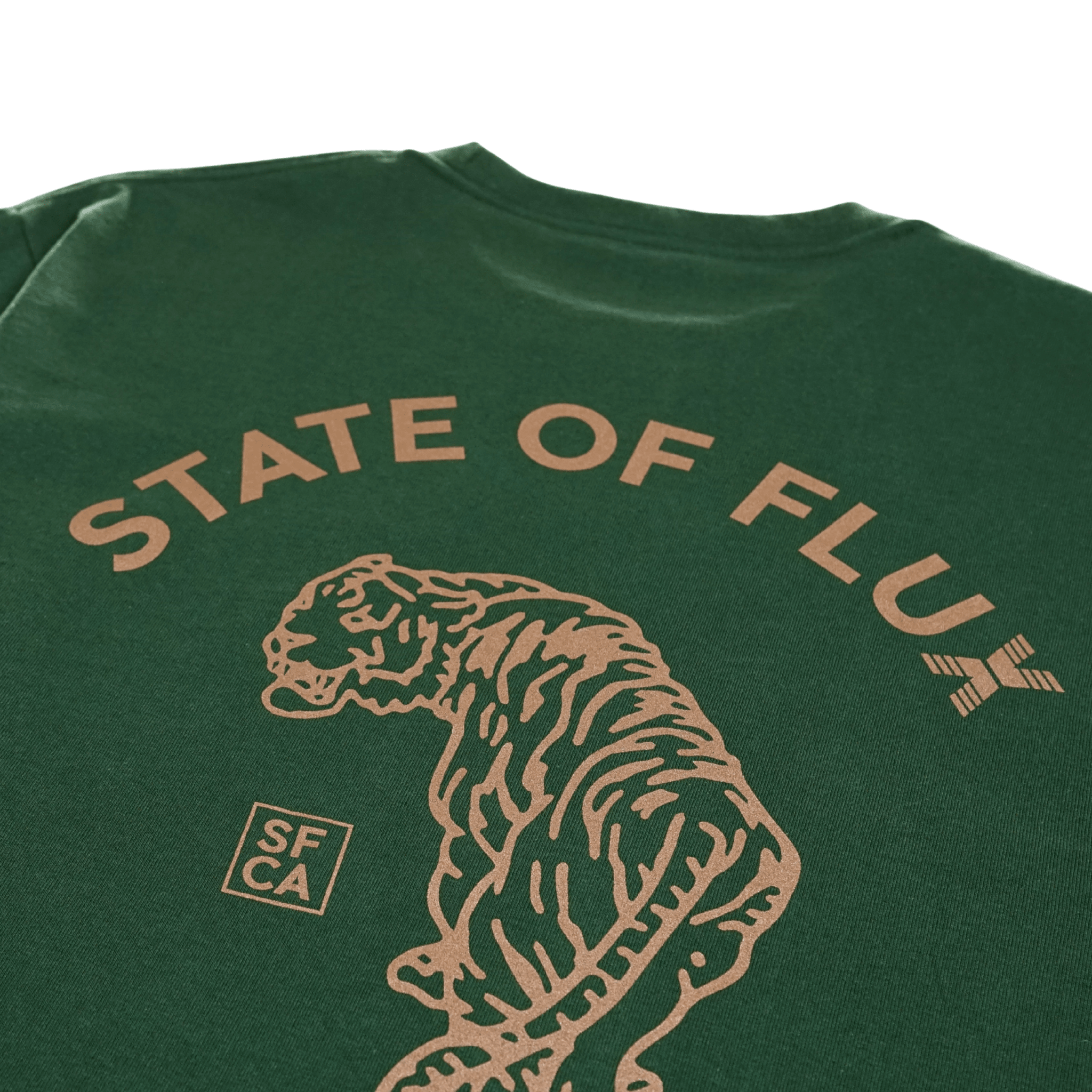 Prowler Tee in forest green and copper - State Of Flux - State Of Flux