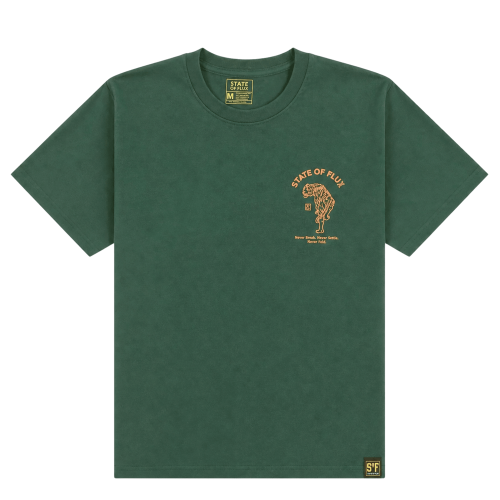 Prowler Tee in forest green and copper