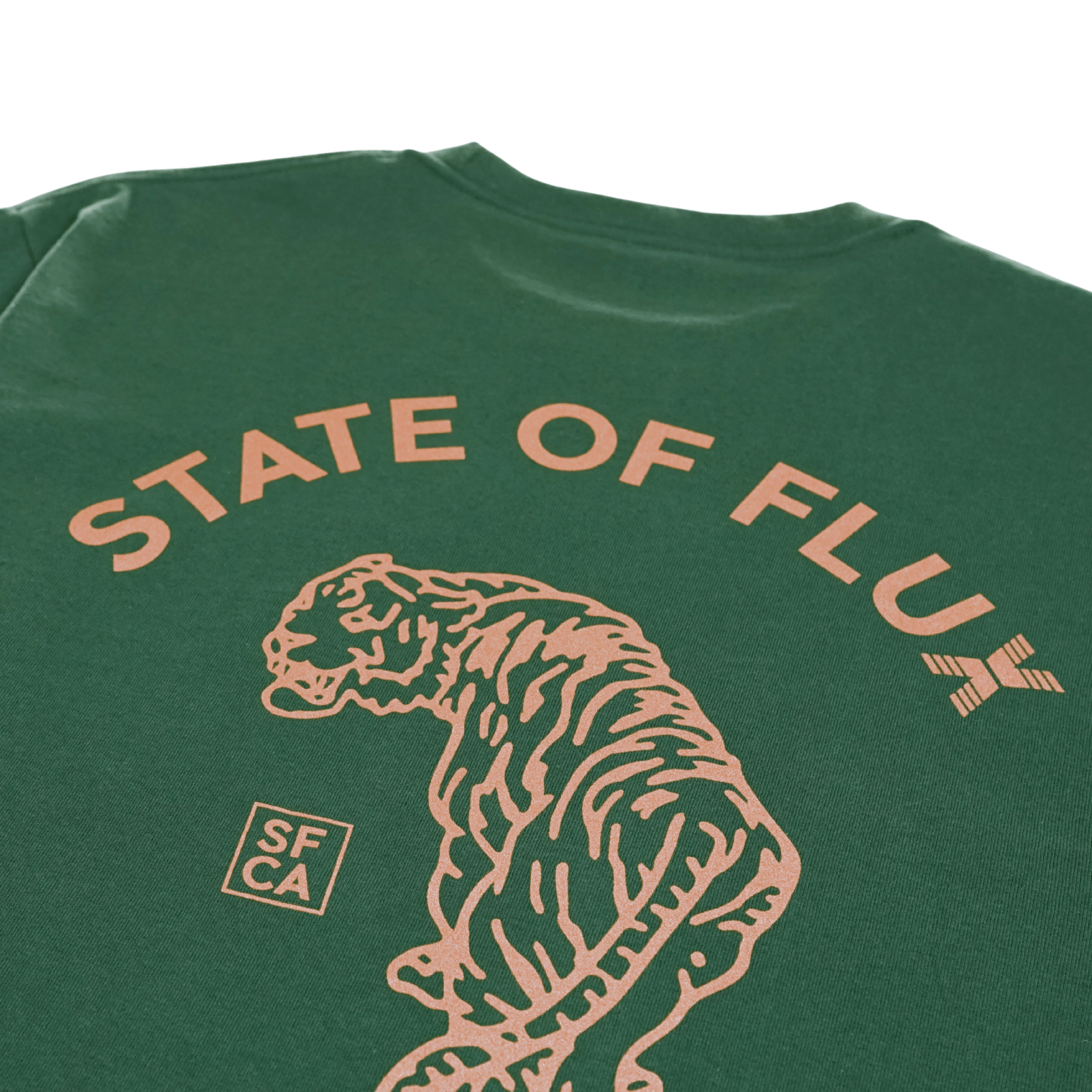 Prowler Tee in forest green and copper - State Of Flux - State Of Flux