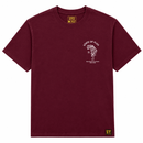 Prowler Tee in maroon and cream - State Of Flux - State Of Flux