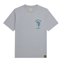 Prowler Tee in platinum and dark aqua - State Of Flux - State Of Flux