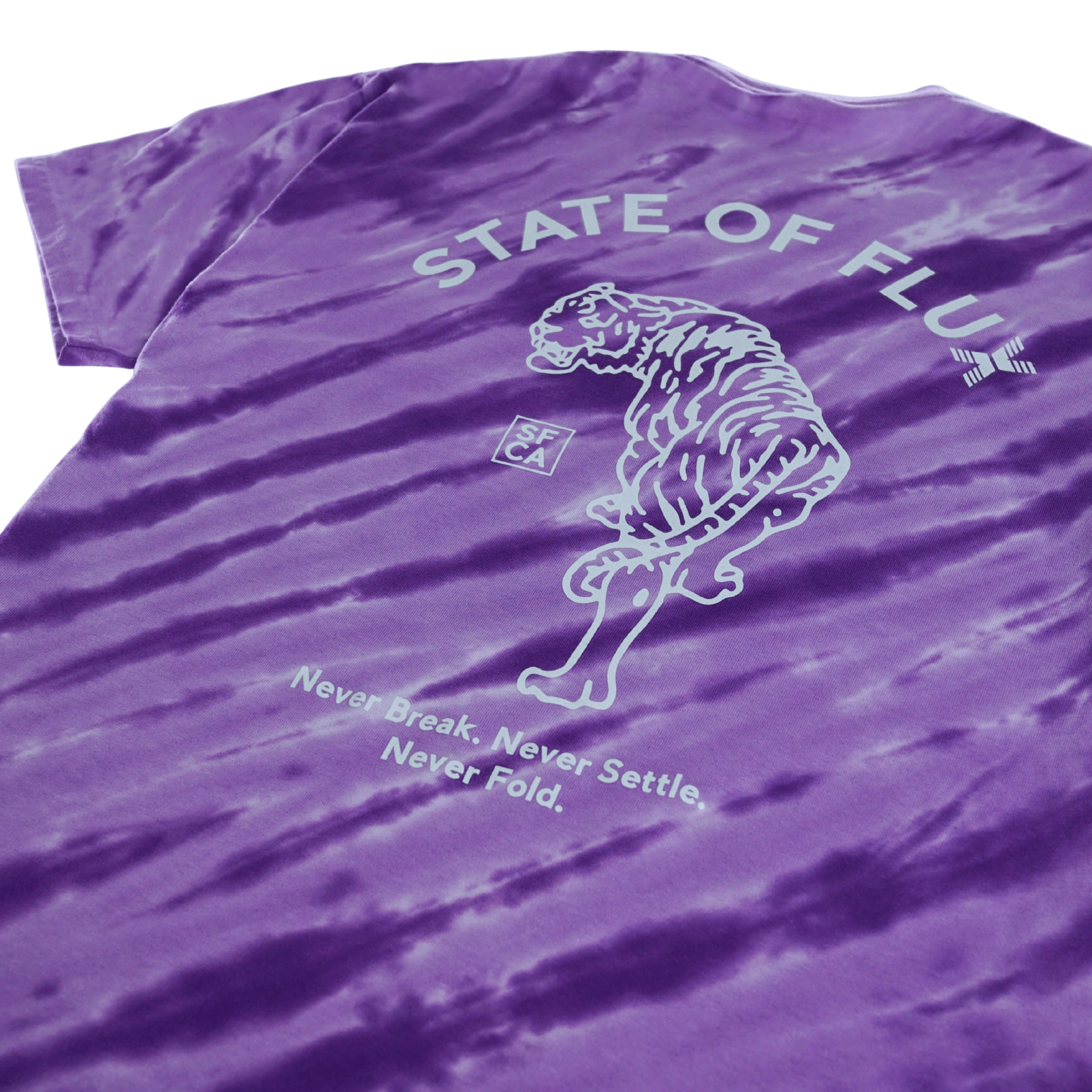 Prowler Tee in purple tiger tie - dye - State Of Flux - State Of Flux