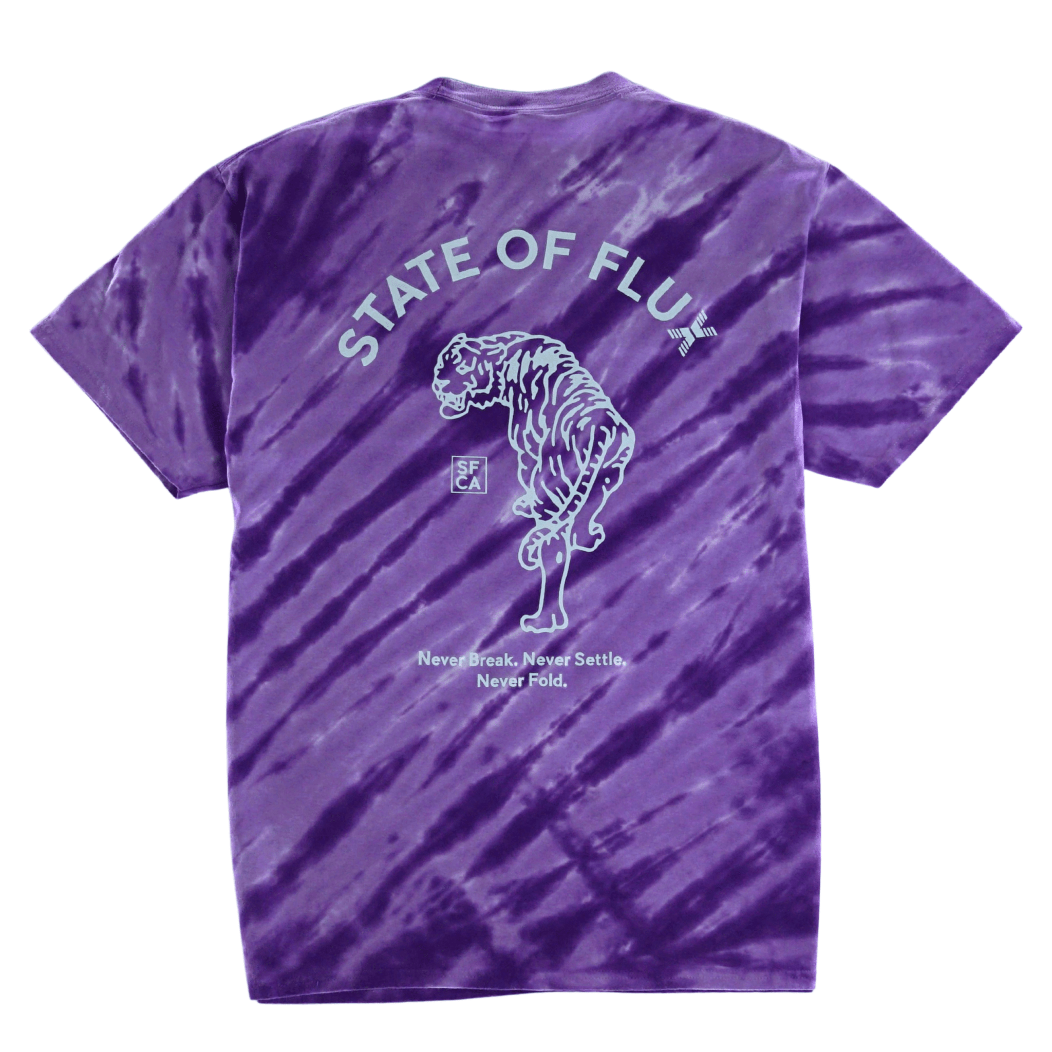 Prowler Tee in purple tiger tie - dye - State Of Flux - State Of Flux