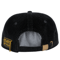 Pursue Unstructured Corduroy Cap in black - State Of Flux - State Of Flux