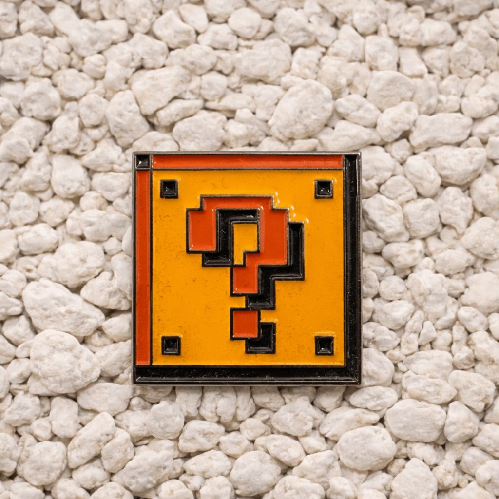 Question Block Pin in yellow and orange - Yesterdays Co - State Of Flux