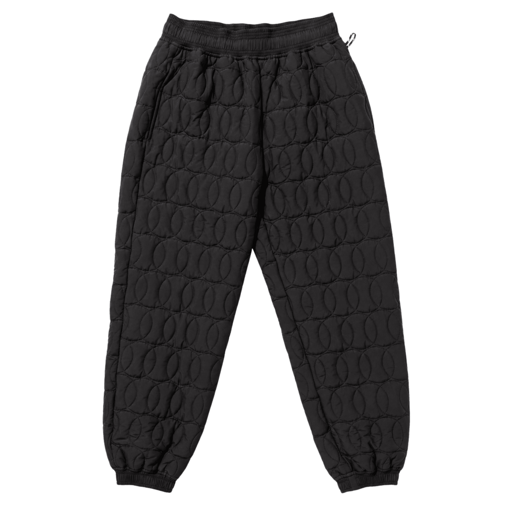 Quilted Baseball Chef Pants in black