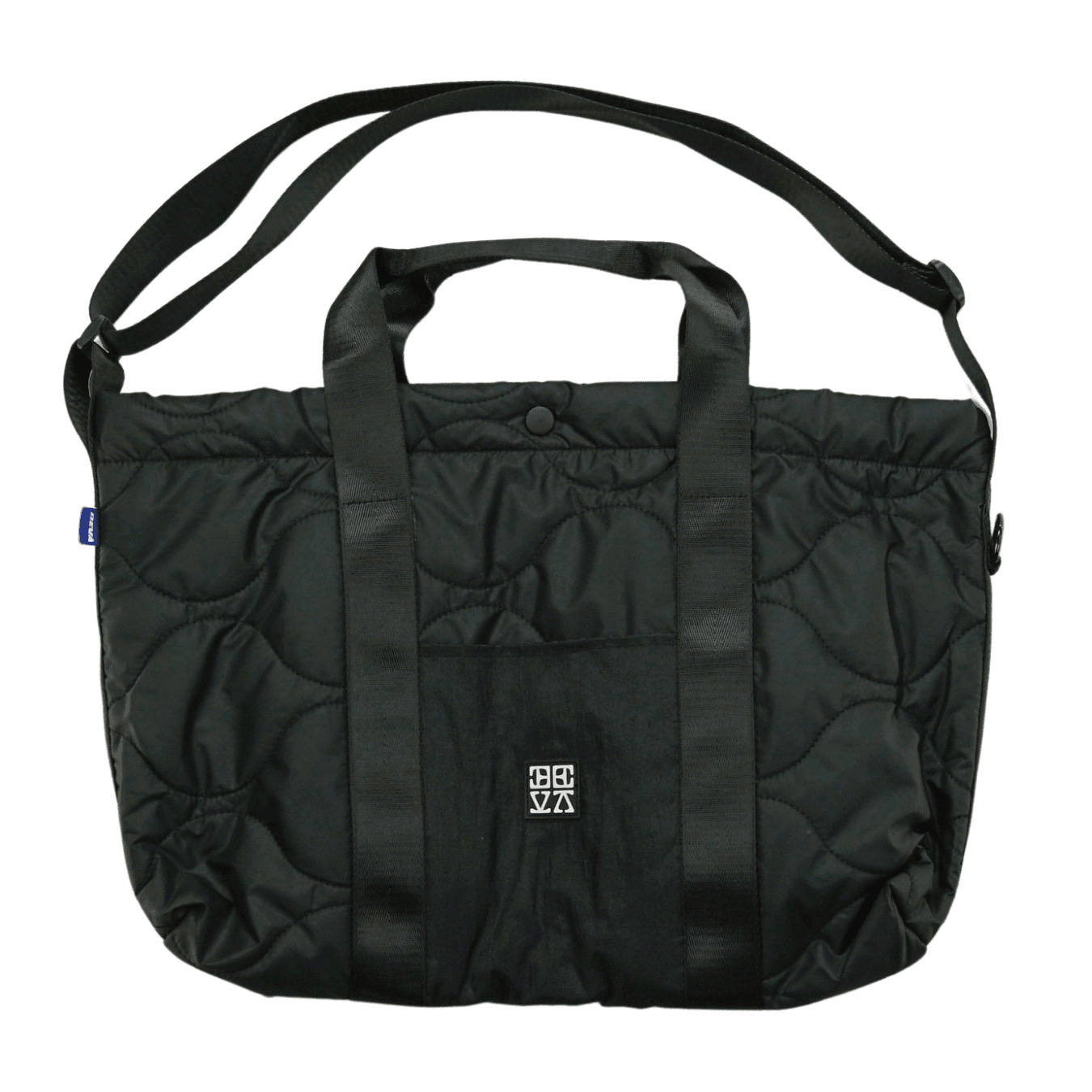 Quilted Tote Bag in black