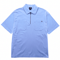 Ranch Quarter Zip Short - sleeve Shirt in skyway - Dickies - State Of Flux