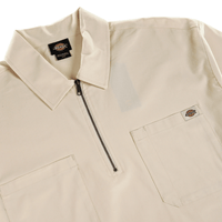 Ranch Quarter Zip Short - sleeve Shirt in whitecap grey - Dickies - State Of Flux