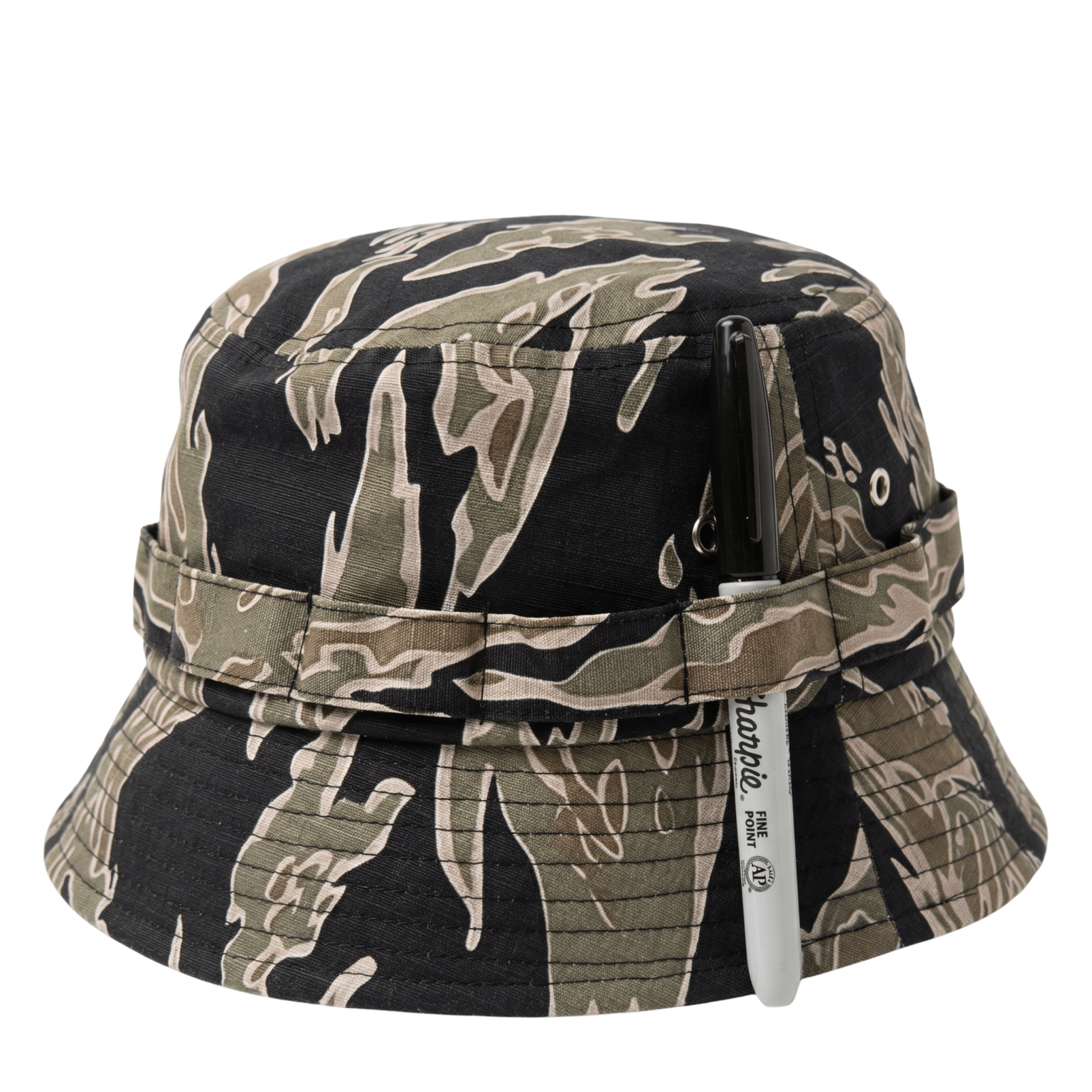 Ripstop Label Bucket Hat in tiger camo - XLARGE - State Of Flux