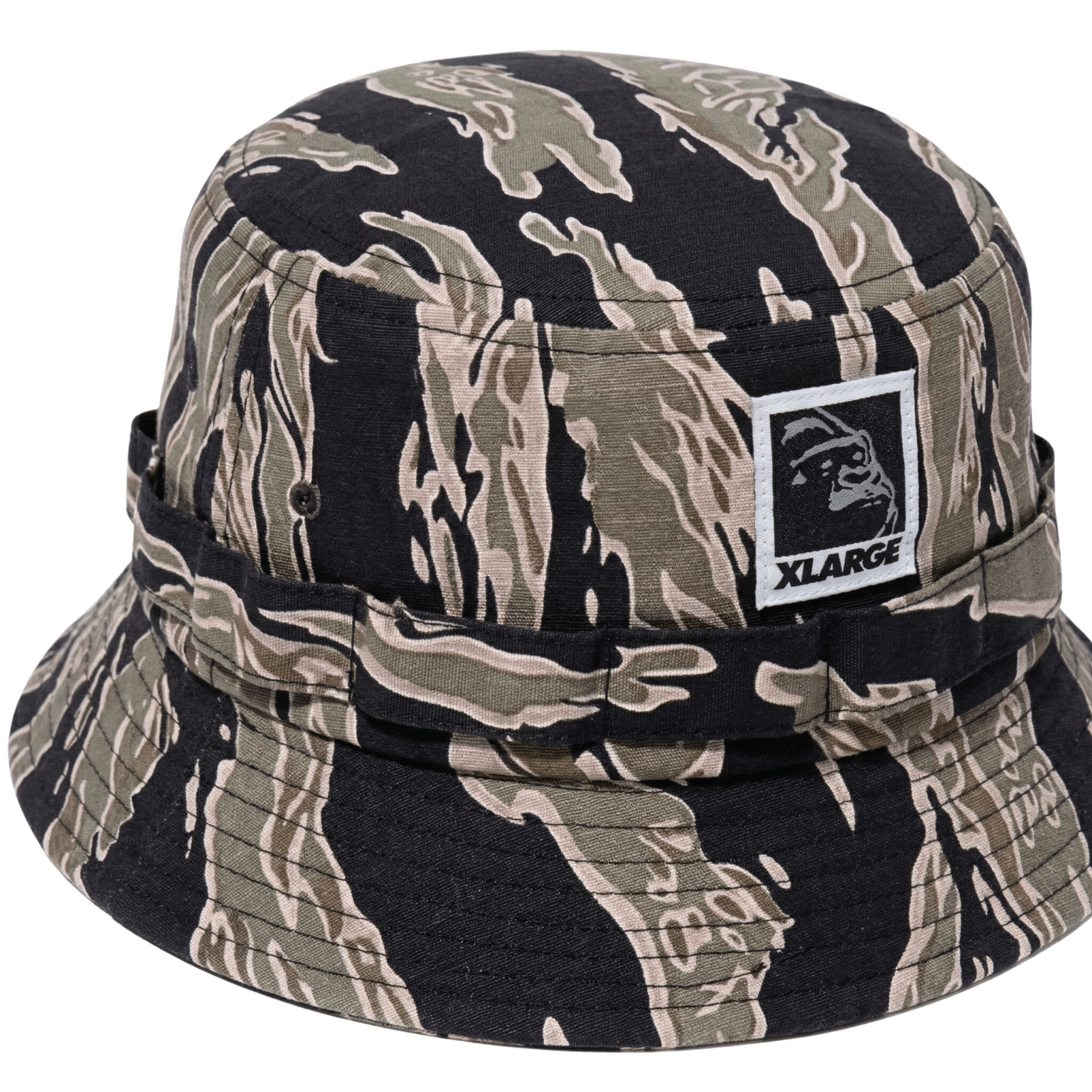Ripstop Label Bucket Hat in tiger camo - XLARGE - State Of Flux