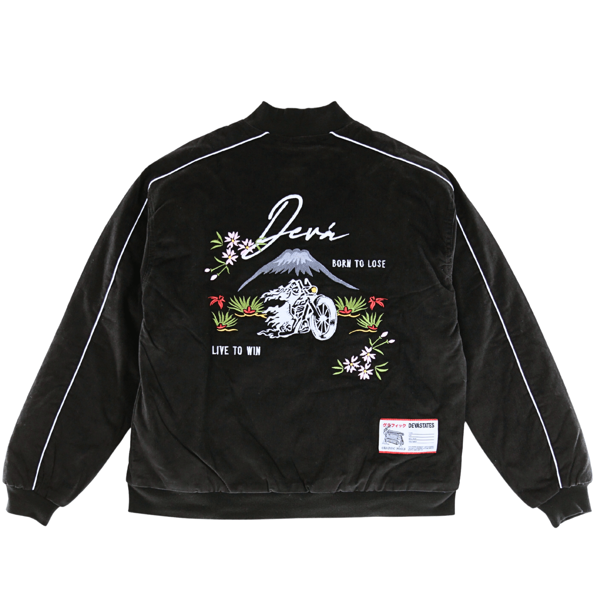 Road Crew Reversible Souvenir Jacket in black - Devá States - State Of Flux