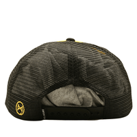 Run Wild Trucker Hat in black and gold - NoHours - State Of Flux
