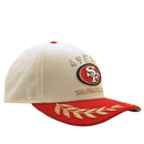 San Francisco 49ers 2025 NFL Draft 9Forty A - Frame Snapback Hat in cream and scarlet - New Era - State Of Flux