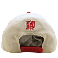 San Francisco 49ers 2025 NFL Draft 9Forty A - Frame Snapback Hat in cream and scarlet - New Era - State Of Flux