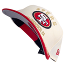 San Francisco 49ers 2025 NFL Draft 9Forty A - Frame Snapback Hat in cream and scarlet - New Era - State Of Flux
