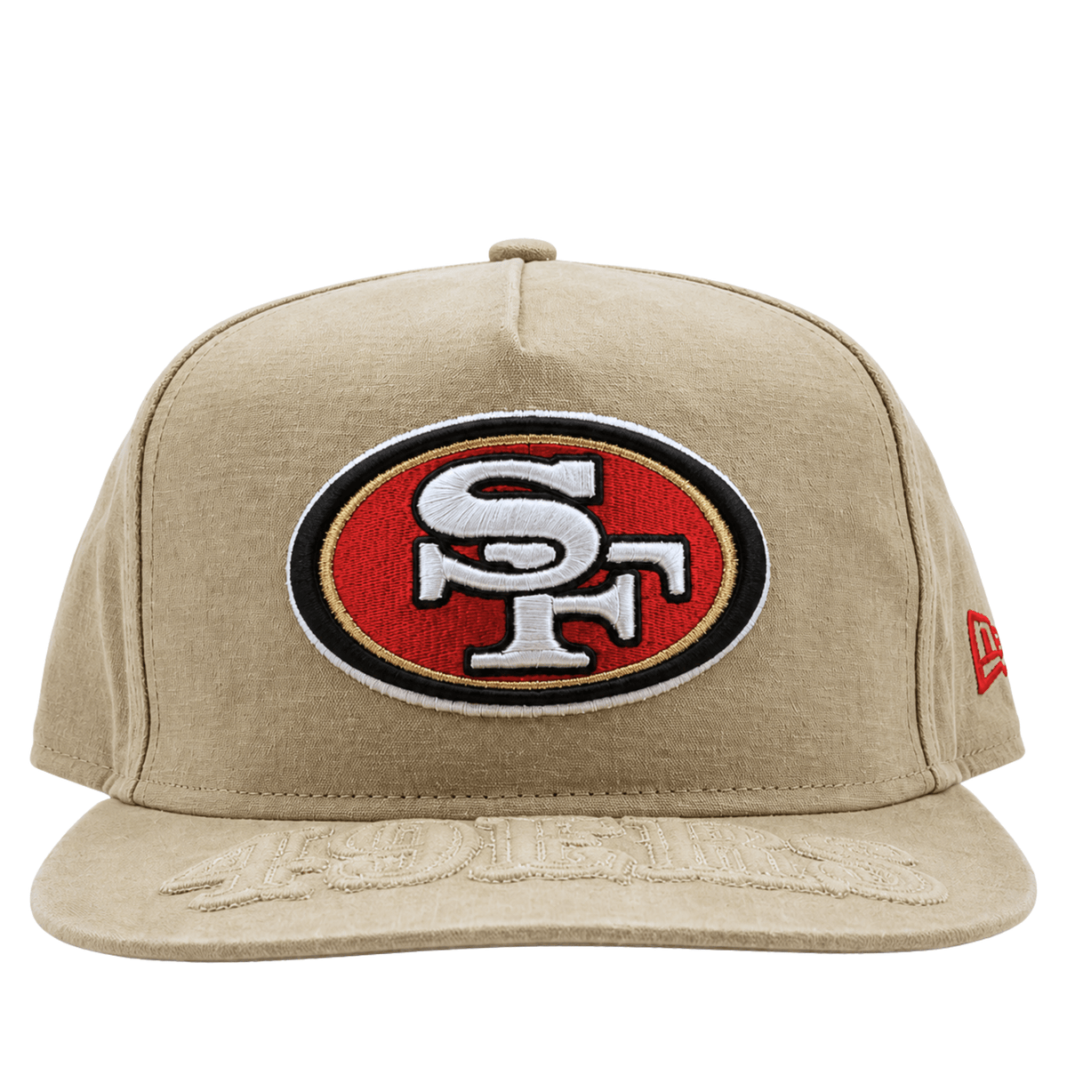 San Francisco 49ers Big Logo Visor 9Fifty Snapback Hat in beige