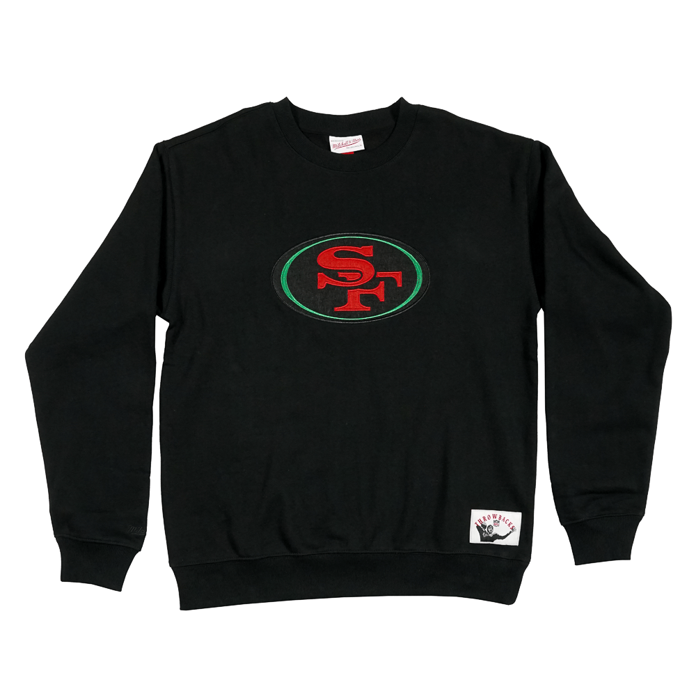 San Francisco 49ers Black History Month Crewneck in black - Mitchell & Ness - State Of Flux