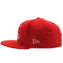 San Francisco 49ers Flash 80 59Fifty Fitted Hat in red corduroy and gold - New Era - State Of Flux