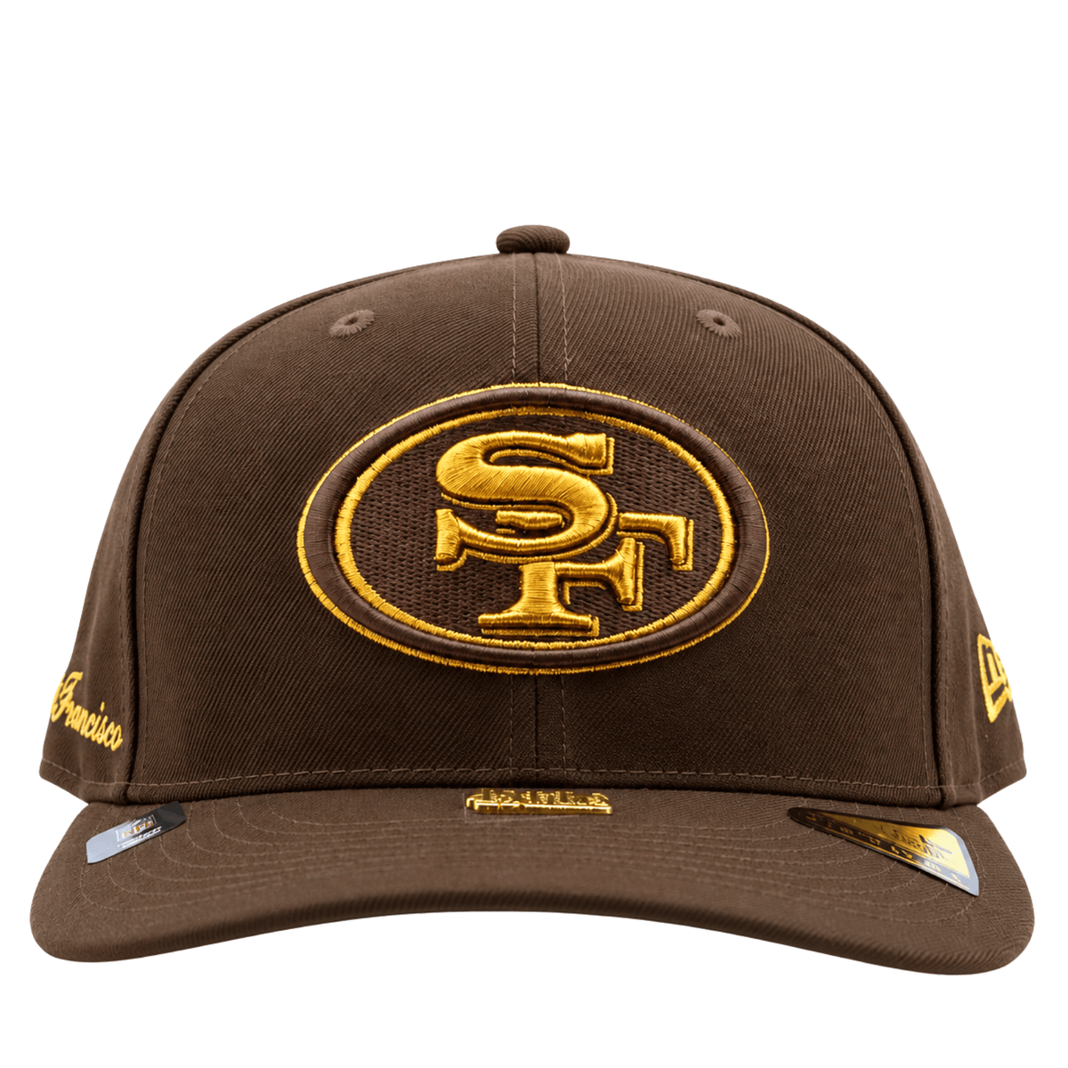 San Francisco 49ers Gold Standard 59Fifty Fitted Hat in walnut and metallic gold