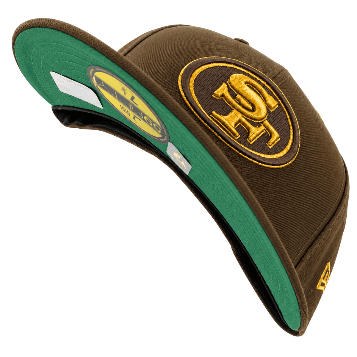 San Francisco 49ers Gold Standard 59Fifty Fitted Hat in walnut and metallic gold