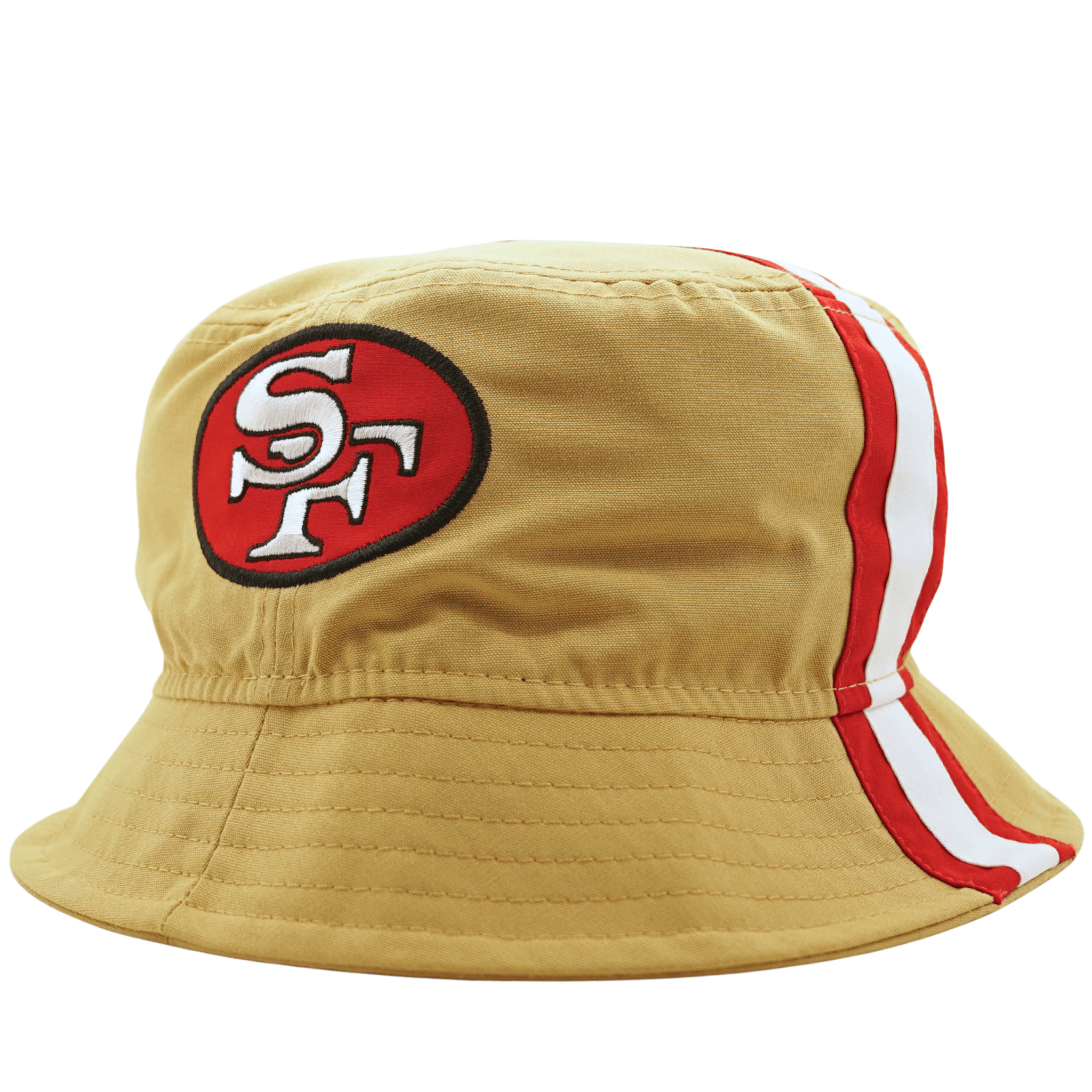 San Francisco 49ers Helmet Bucket Hat in gold and scarlet